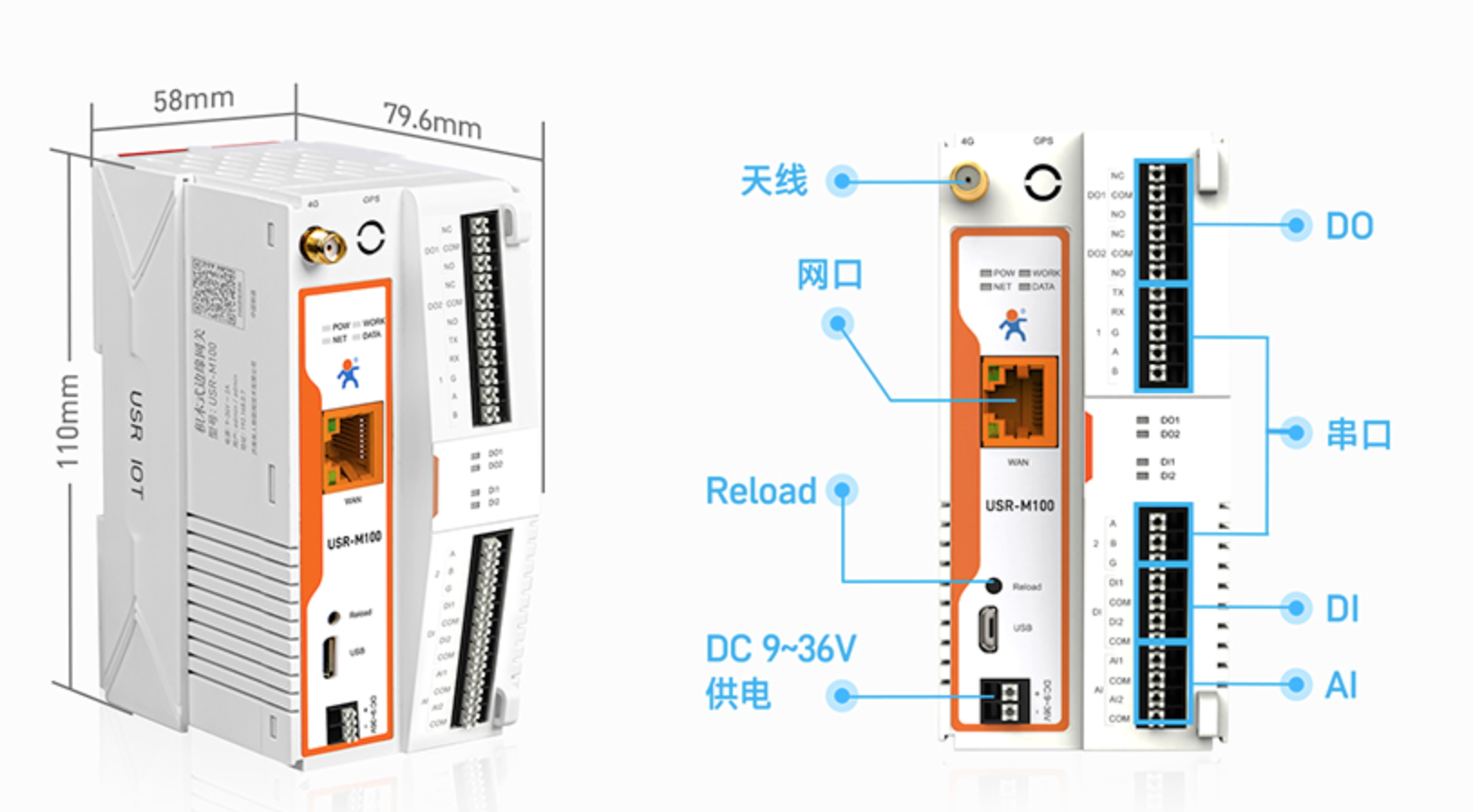 USR-M100 边缘计算网关-json读写模板示例